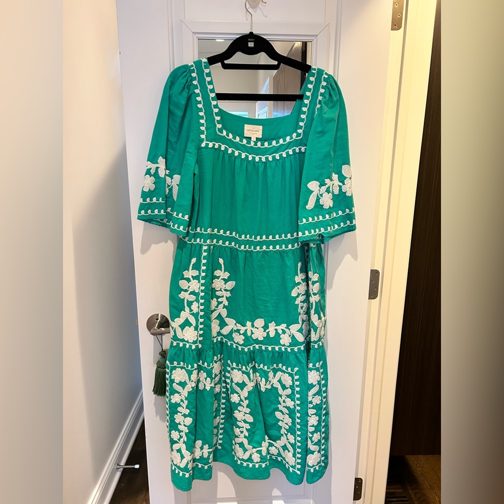 Sézane Sabine Embroidered Dress